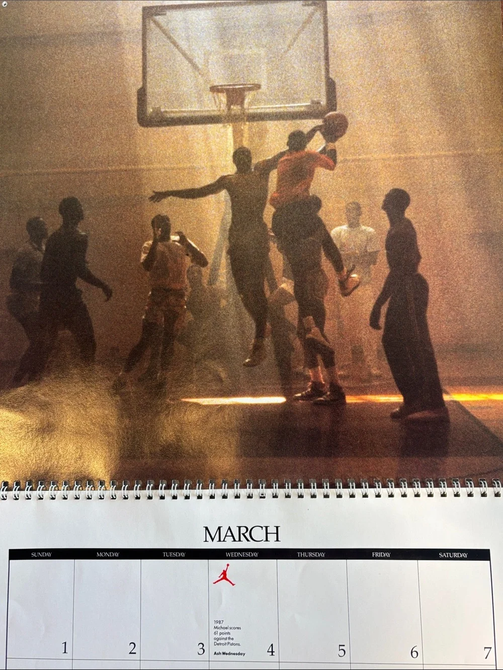 Vintage 1992 Michael Jordan Nike Complete Unused 16 Month Wall Calendar